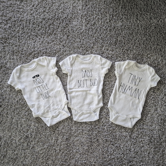 Rae Dunn baby boy onesies 0-3 months - Picture 1 of 3